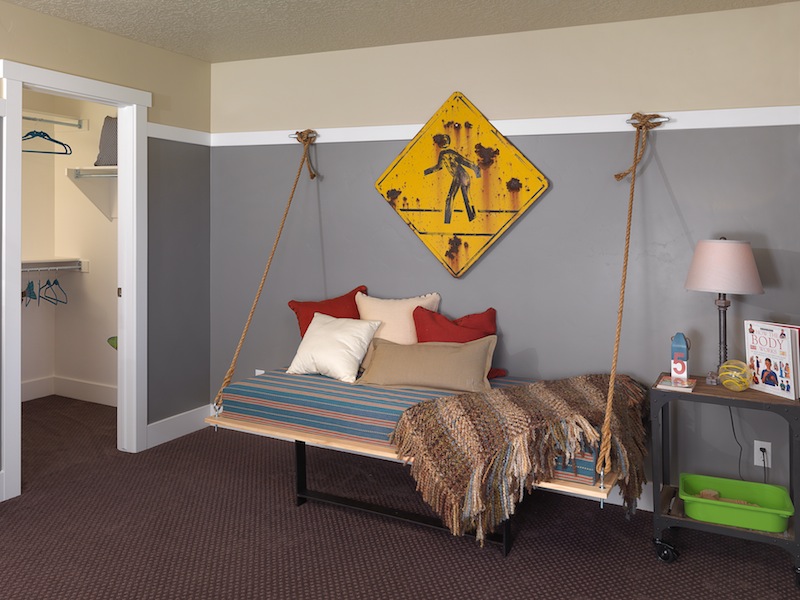 completed and furnished bedroom built by McArthur Homes