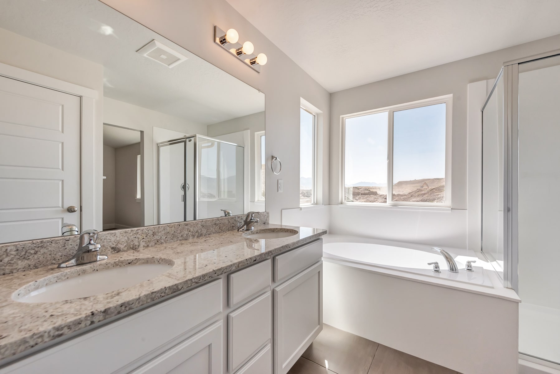 Master bathroom in a new home from McArthur Homes.