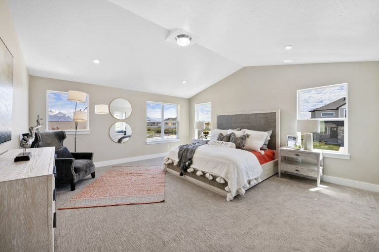 Bedroom in a new home from McArthur Homes.