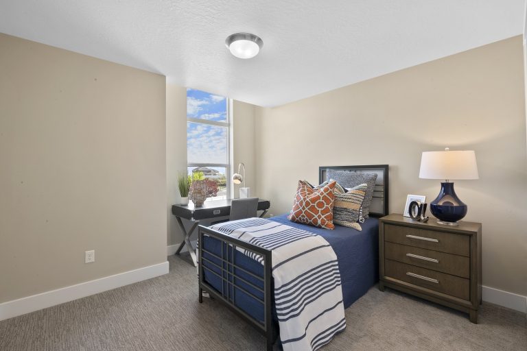 Bedroom in a new home from McArthur Homes.