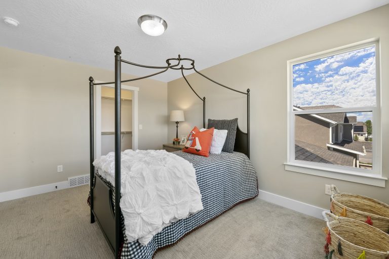 Bedroom in a new home from McArthur Homes.