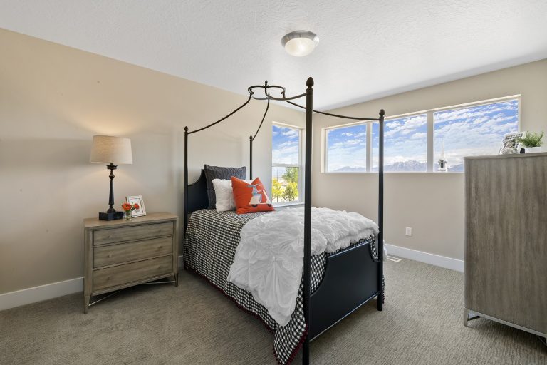 Bedroom in a new home from McArthur Homes.