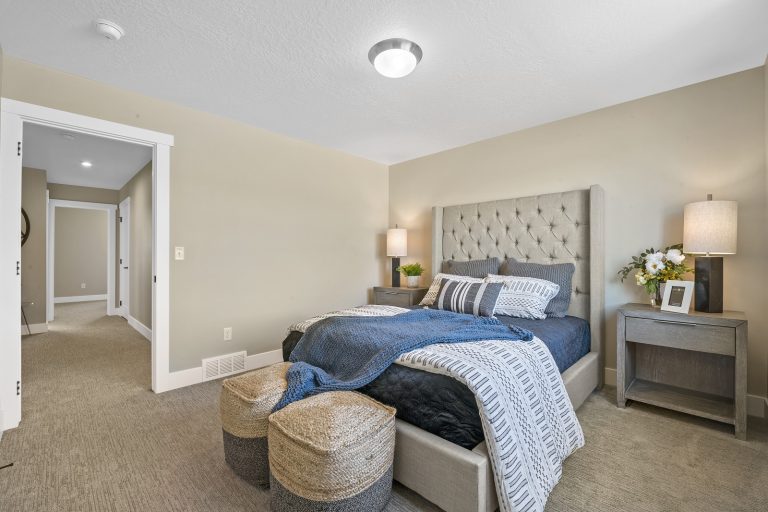 Bedroom in a new home from McArthur Homes.