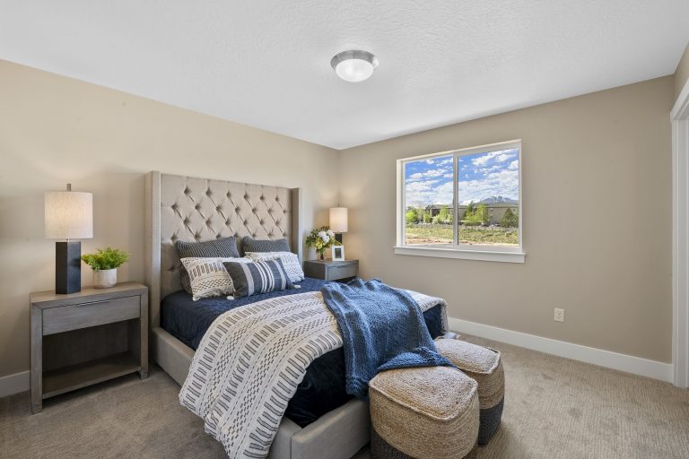 Bedroom in a new home from McArthur Homes.