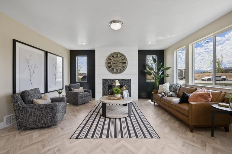 Gathering room in a new home from McArthur Homes.