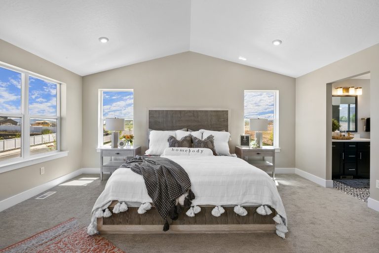 Bedroom in a new home from McArthur Homes.