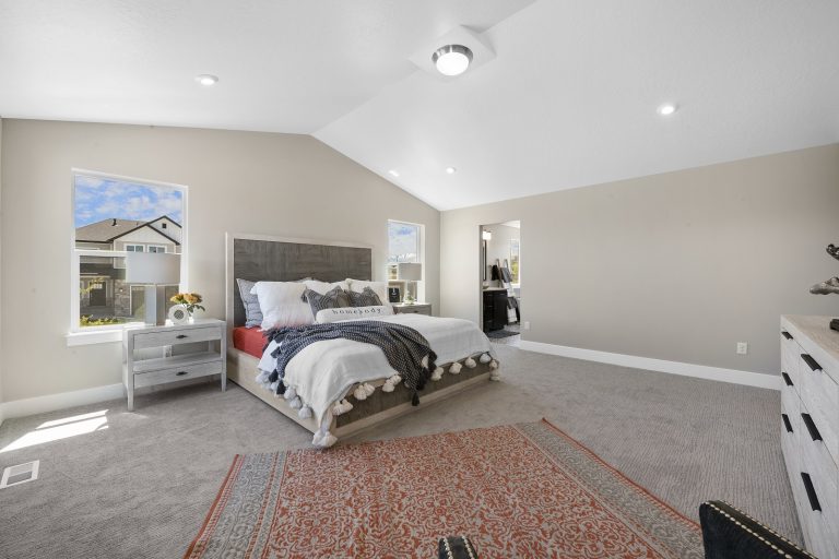 Bedroom in a new home from McArthur Homes.