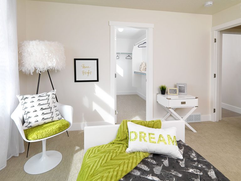 completed and furnished kid's room built by McArthur Homes