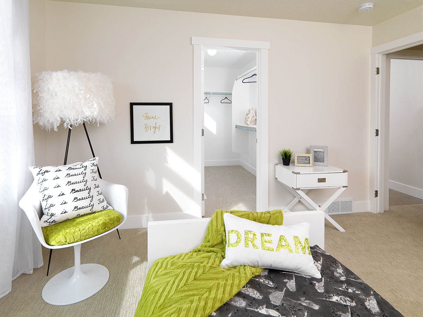 completed and furnished kid's room built by McArthur Homes