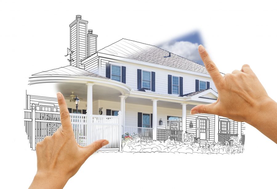 Blueprint of building a new home