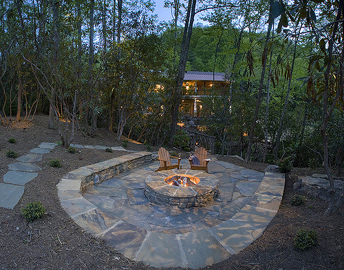 a firepit for the backyard