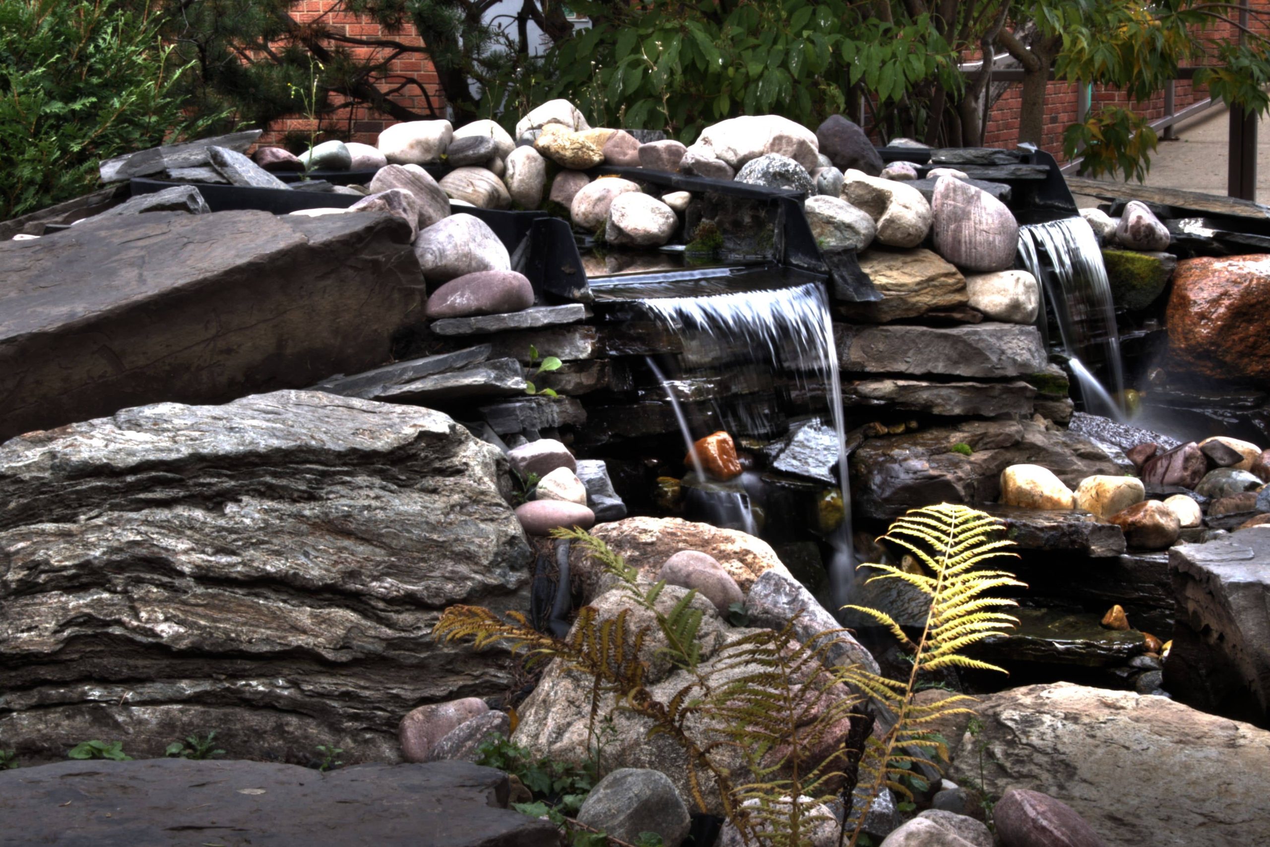waterfall feature for the backyard