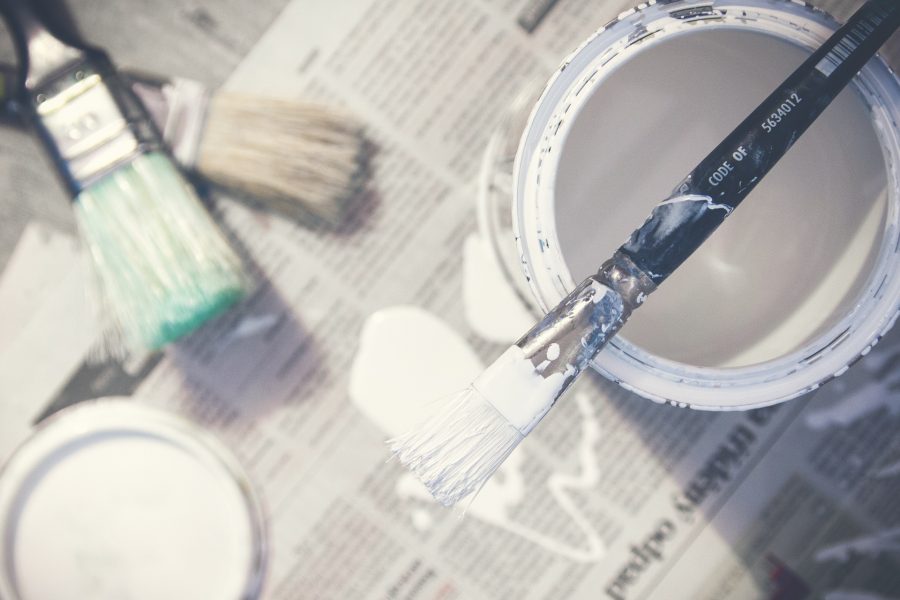 a paint can from freshly painting a home to give it a clean smell
