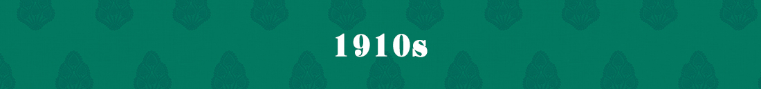 Green banner that reads 1910s