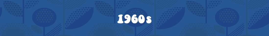 Blue banner that reads 1960s
