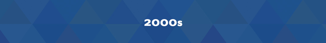 blue banner that says 2000s
