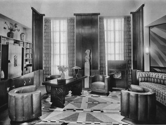 Art Deco living room in the 1920s