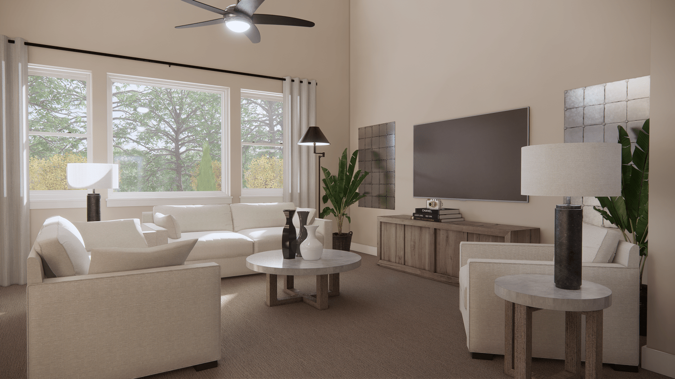 Gathering room in a new home from McArthur Homes.