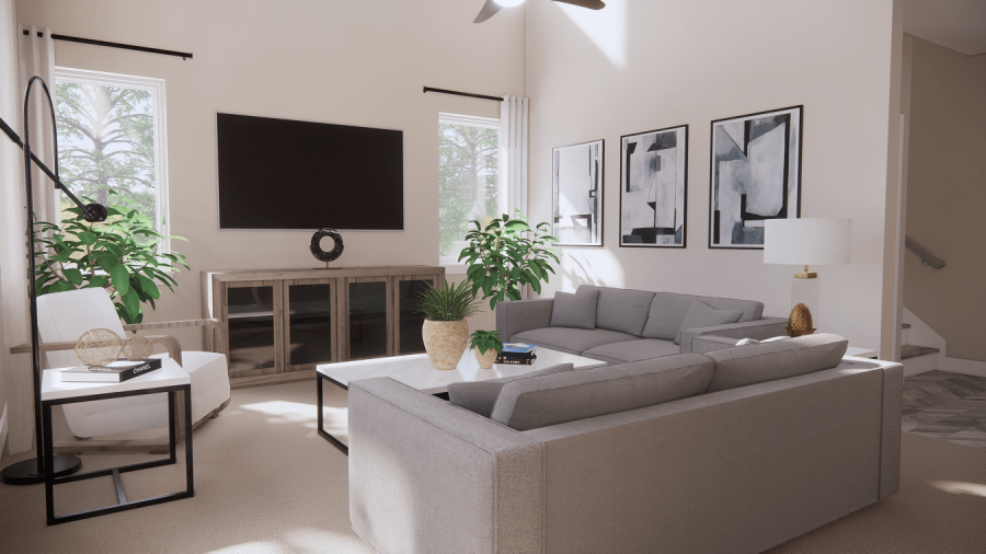 Gathering room in a new home from McArthur Homes.
