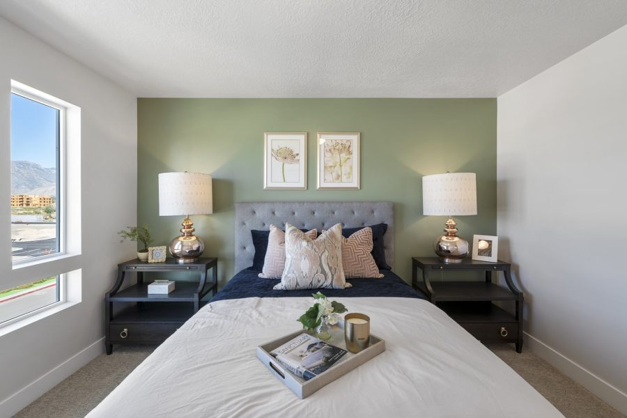 Master bedroom in a new home from McArthur Homes.