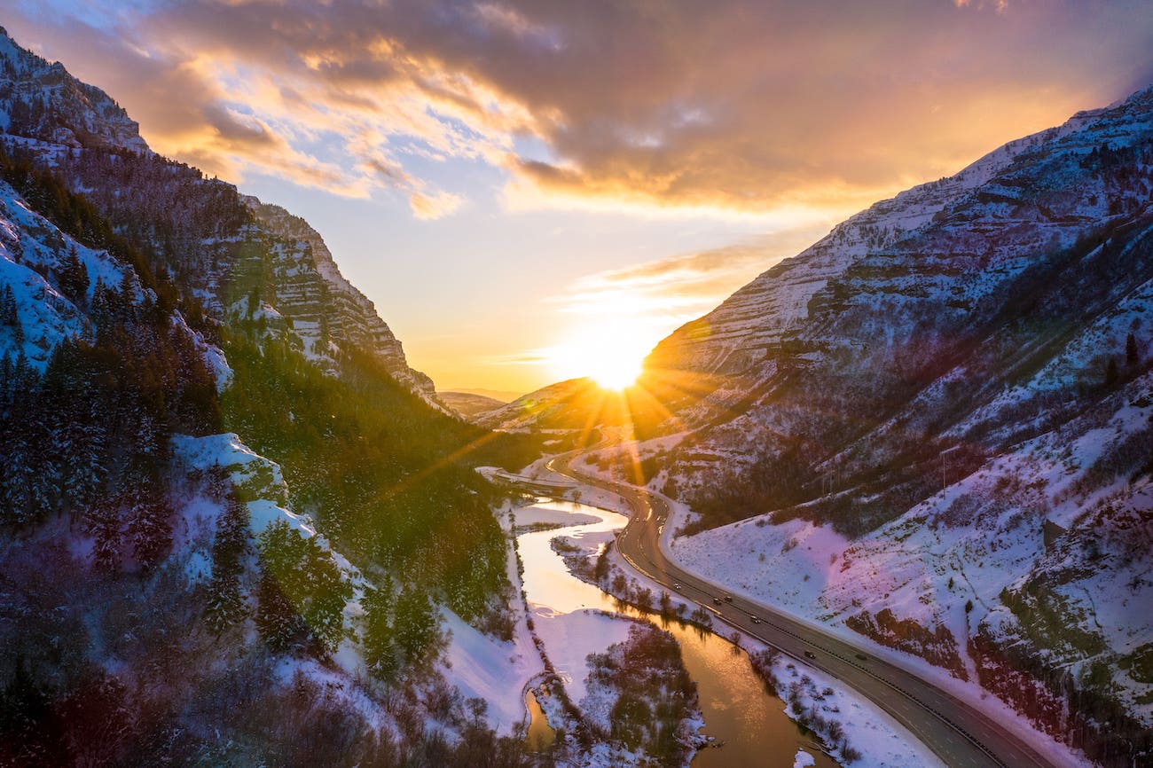 Winter In Utah Mountains