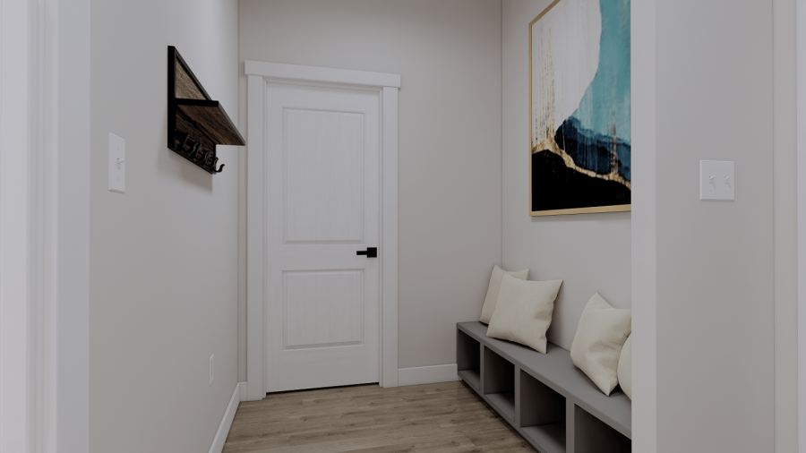 Mudroom in Knox Home Design from McArthur Homes.
