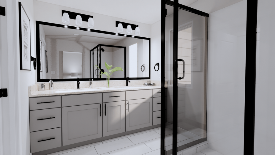 Master Bathroom in Owners Suite in New Home From McArthur