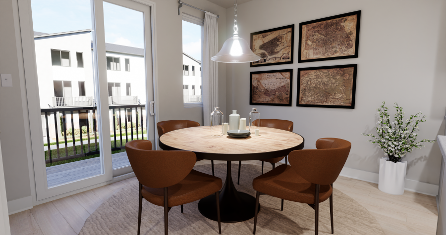 Dining room with table and chairs from McArthur homes