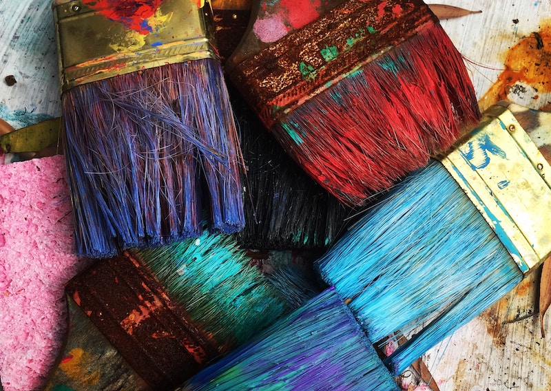 Paint Brushes with Different Colors