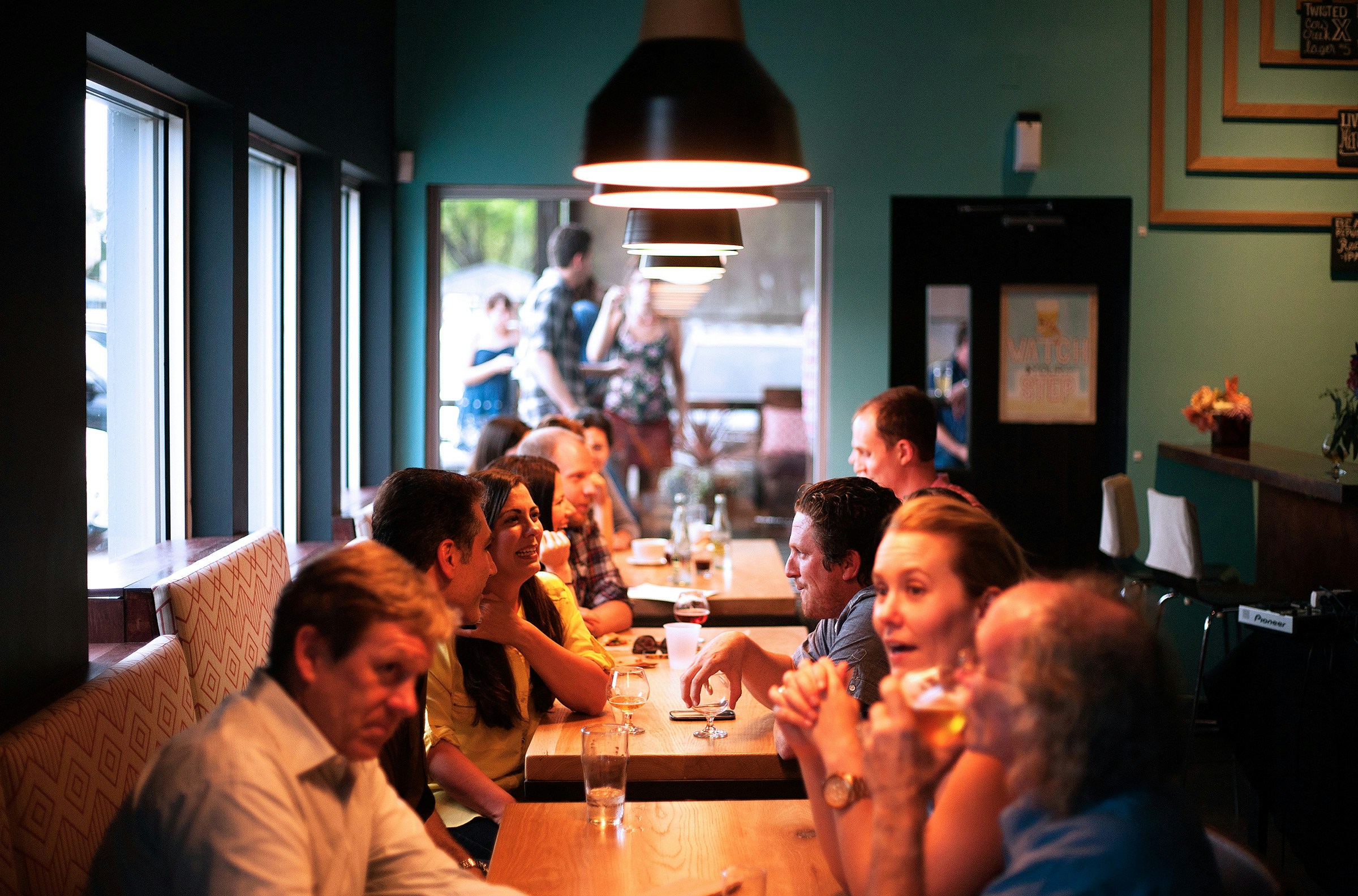 People sitting at a restaurant