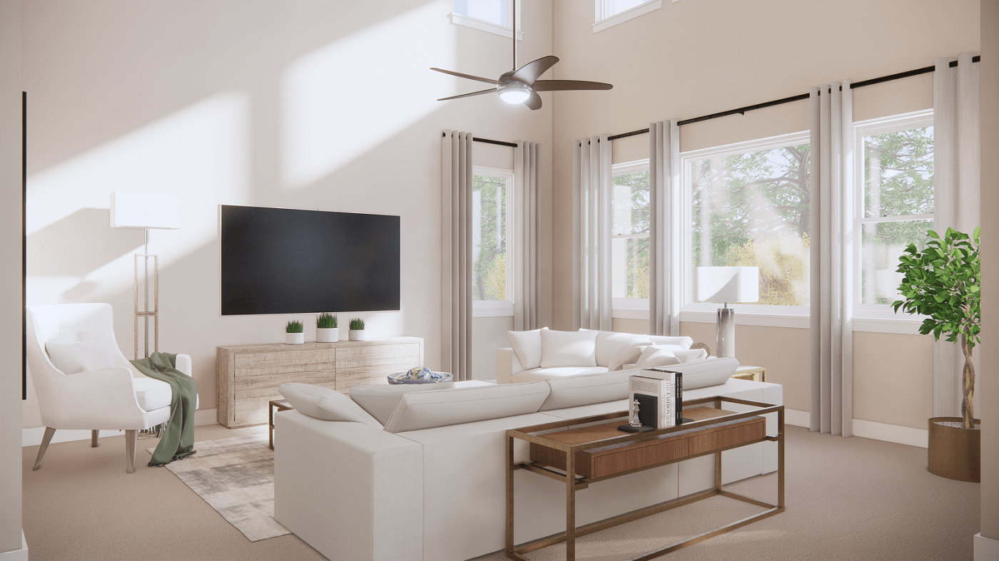 Gathering room in a new home from McArthur Homes.
