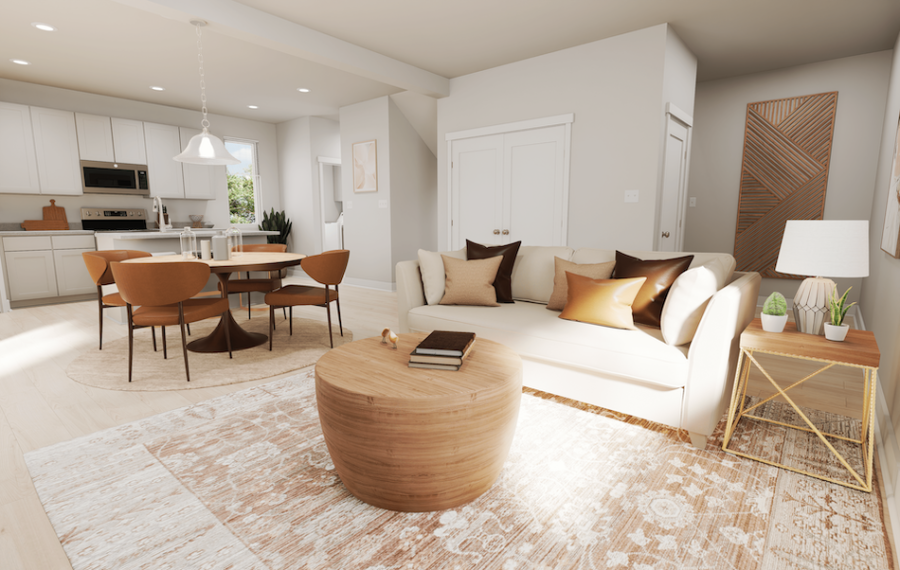 family room in the dillon model from McArthur Homes