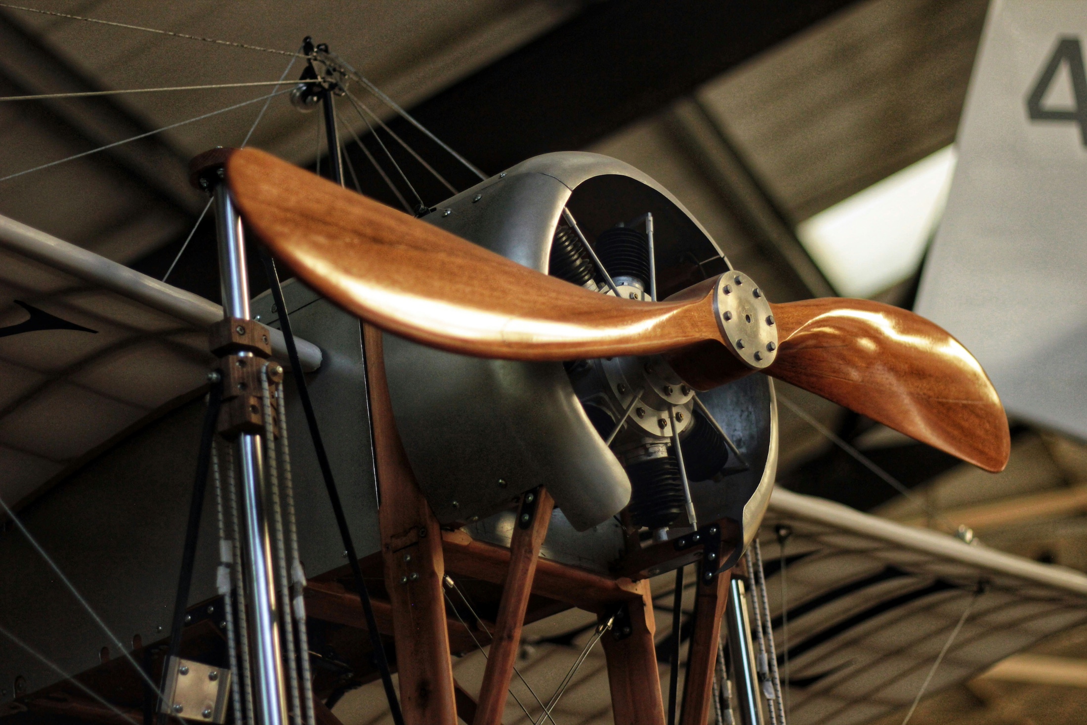 Wooden propellor of an old airplane