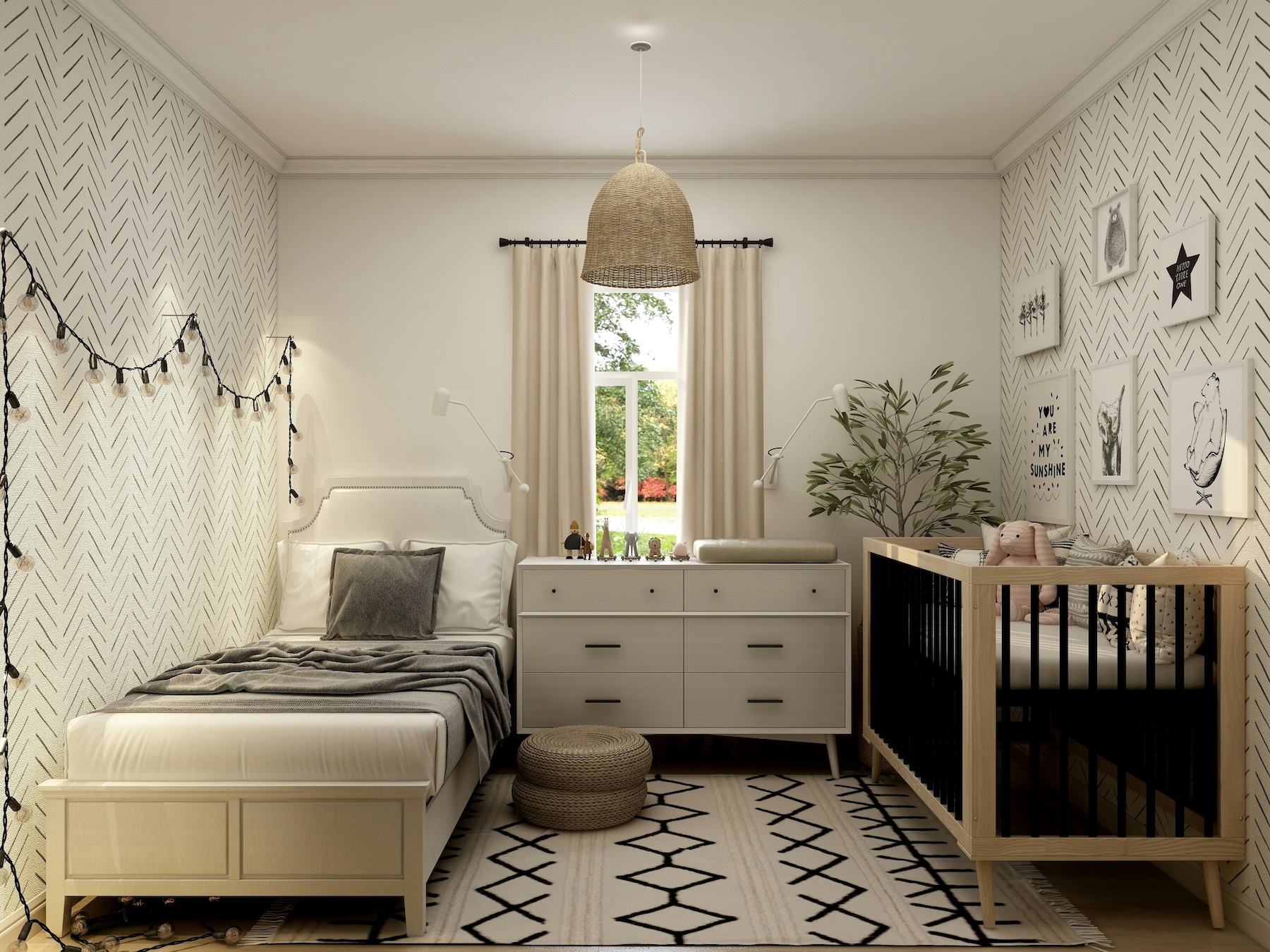 Decorated bedroom