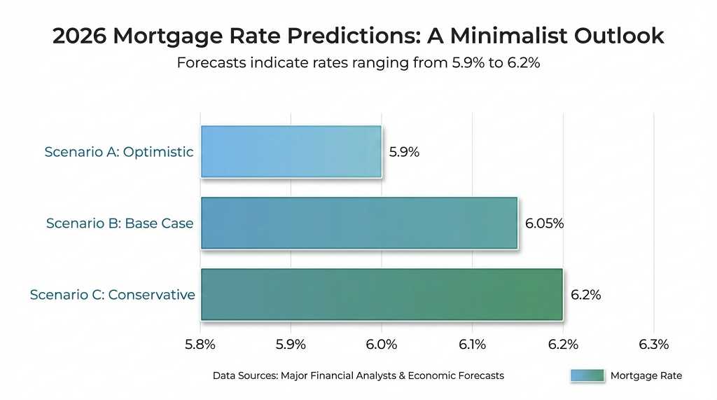 Mortgage rates 2026 forecast comparison chart from major housing authorities