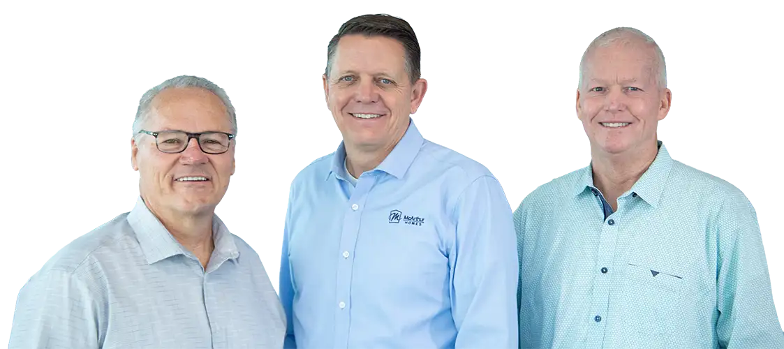 Richard Staples, John Gassman, and Shane Cook — owners of McArthur Homes